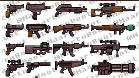 Pixelart Modern Weapon Pack by Maarten Boot | GameMaker: Marketplace