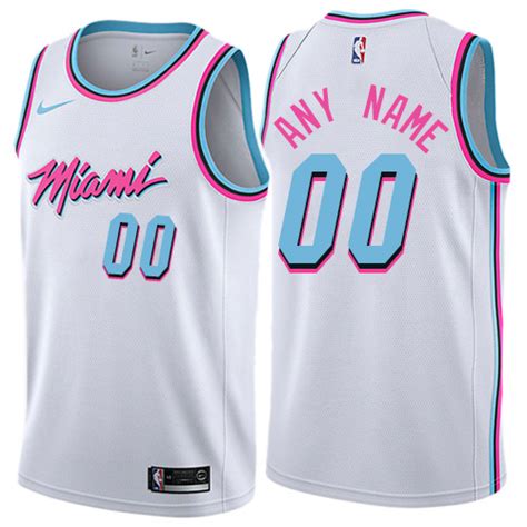 Men's Nike Heats Personalized Swingman White NBA City Edition Jersey ...