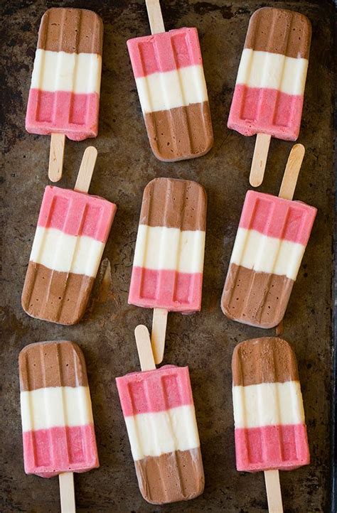 Neapolitan Popsicles - Cooking Classy | Homemade popsicles, Popsicle ...