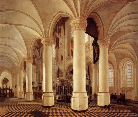 File:Gerard Houckgeest - Ambulatory of the New Church in Delft with the Tomb of William the ...