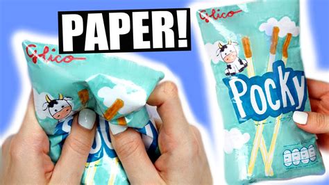 DIY paper squishy POCKY - YouTube