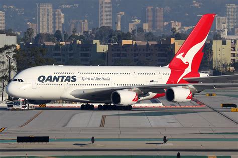 Download Qantas Big Airbus A380 On Airport Ground Wallpaper ...