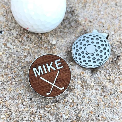 WOOD Golf Ball Marker / Personalized Custom Engraved Birthday | Etsy