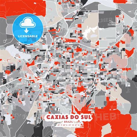 Caxias do Sul, Brazil, modern art map in 2022 | Street map, Map poster, Poster template