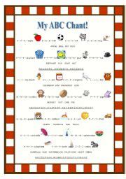 Alphabet Chant - ESL worksheet by Alenka