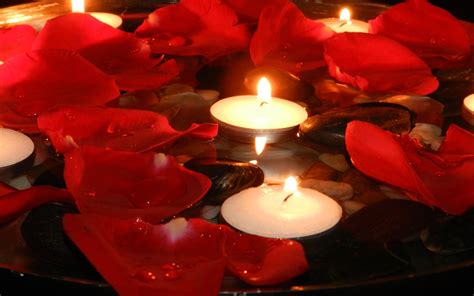 Rose Petals Candles : Wallpapers13.com