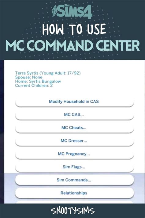 Sims 4 MC Command Center (MCCC) - Guide | Sims 4 cheats, Sims, Sims 4