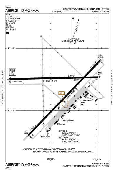 Casper/Natrona County Intl Airport Map & Diagram (Casper, WY) [KCPR/CPR] - FlightAware