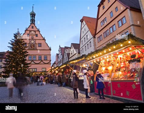 Christmas Market, Rothenburg ob der Tauber, Bavaria, Germany Stock Photo - Alamy