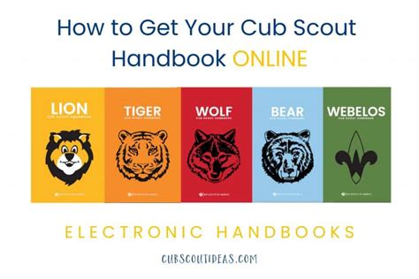 How to Get Your Cub Scout Handbooks Online ~ Cub Scout Ideas