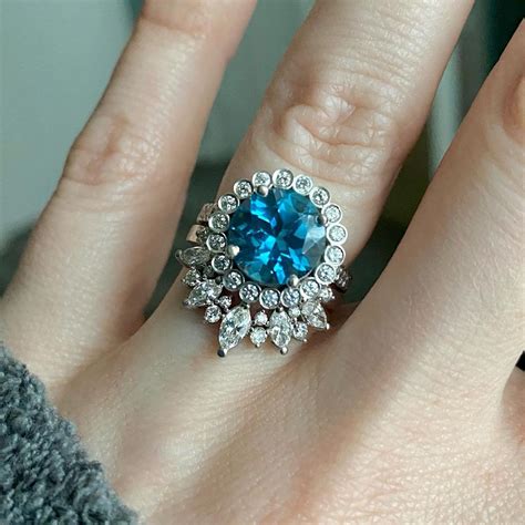 London Blue Topaz Engagement Rings (Ocean Blue) | Bridal Shower 101