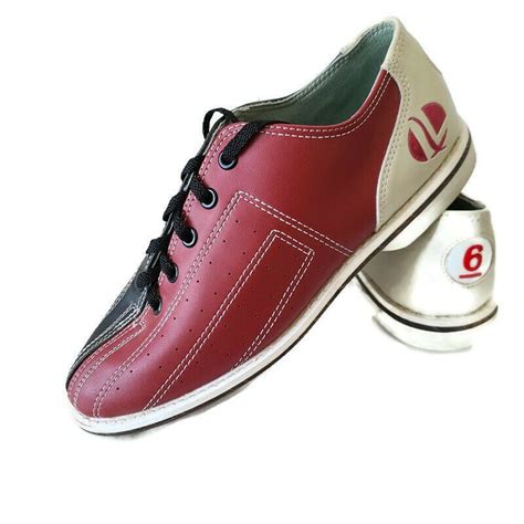 Linds Bowling Shoe World Impex Size 6 Leather Red Black Tan Rental New ...