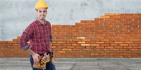 Construction Worker with Tools Stock Photo - Image of male, safety ...