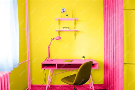 Premium Photo | Brightly colored and creative workspace