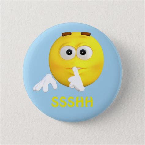 Be Quiet Emoji Emoticon Cartoon Face Button | Zazzle in 2022 | Cartoon ...