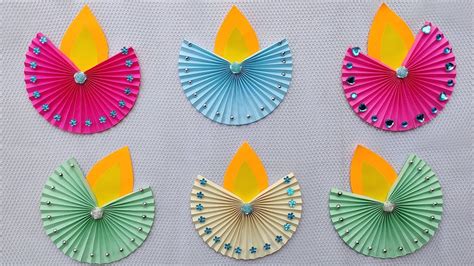 Easy Diwali Decoration Ideas l Diwali Decoration DIY l Paper Diya Craft ...