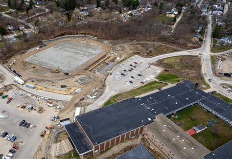 Photo Album: Edward Little High School athletic field taking shape