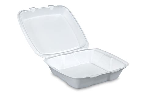 P1480 - Styrofoam Hinged Container 200/CS - Dependable Plastic