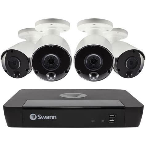 Best Buy: Swann 8-Channel, 4-Camera Indoor/Outdoor Wired 4K Ultra HD ...