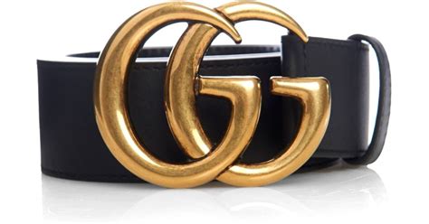 Gucci Gg-Logo Leather Belt in Black | Lyst UK