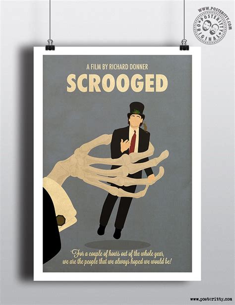 Scrooged - Minimalist Christmas Movie Poster — Posteritty | Minimalist ...