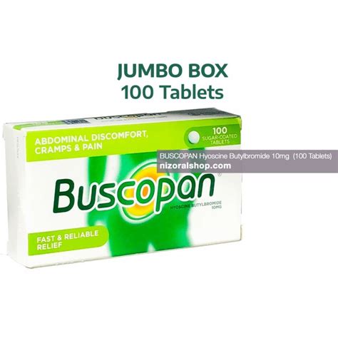 Buscopan Hyoscine Butylbromide 10mg (JUMBO BOX - 100 Tablets)