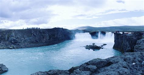 Godafoss Waterfall in Akureyri, Iceland. | Waterfall, Natural landmarks ...