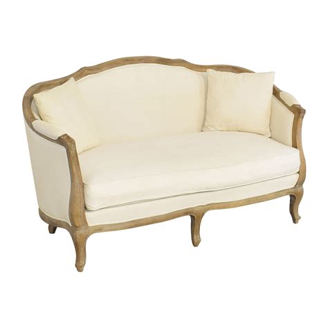 77% OFF - Ballard Designs Ballard Designs Sofia Upholstered Settee Sofa / Sofas