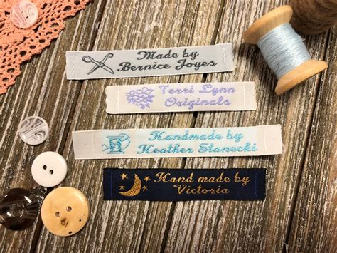 25 Personalized Sewing Labels 1/2 Wide 100% Woven - Etsy