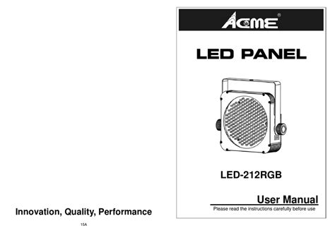 ACME LED-212RGB USER MANUAL Pdf Download | ManualsLib