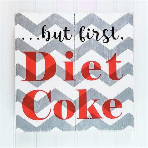 Diet Coke wood sign diet coke lover diet coke gift I run | Etsy