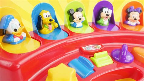 mickey mouse and friends play set in red plastic case with yellow ...