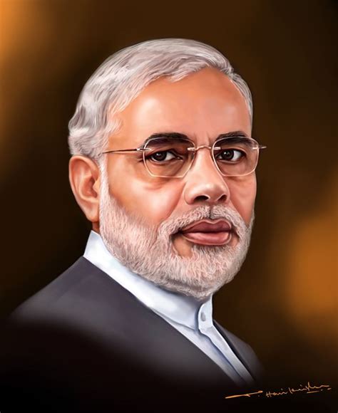 My Art Work... Narendra Modiji Digital Painting... | Portrait, Old film posters, Portrait art