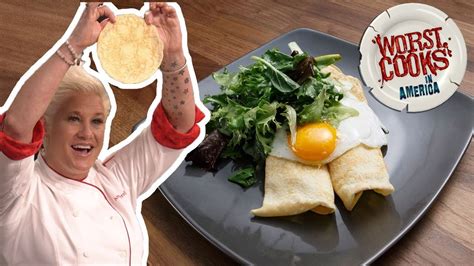 Anne Burrell Makes Ham and Brie Crepes | Worst Cooks in America ...