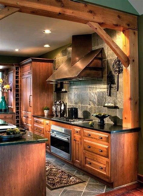 Rustic kitchens log cabin kitchen - chipgarry