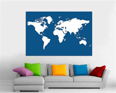 World Map Canvas Print, World Map Canvas, World Map Large Canvas ...