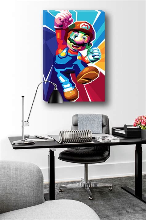 FREE SHIPPING Super Mario Wpap POP Art on Canvas | Etsy