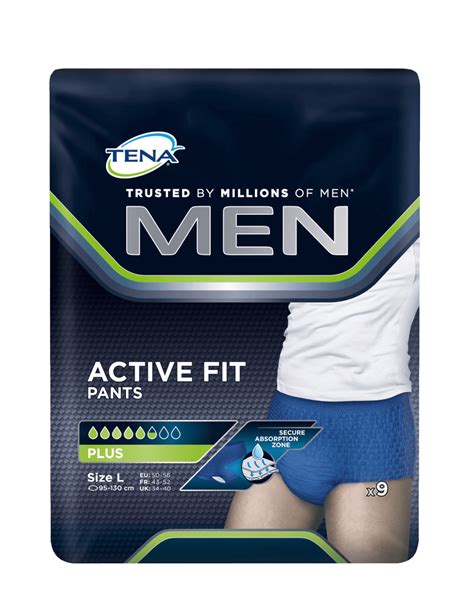 Men - Active Fit Pants Plus by TENA (9 pads size m)