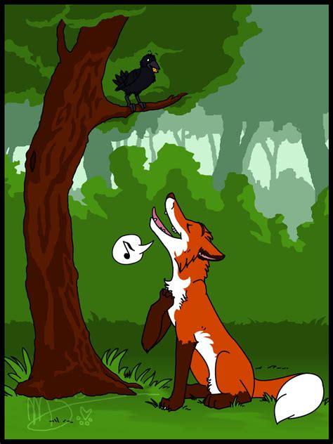 Aesop's Fables: The Fox and the Crow by xCailinMurre on DeviantArt