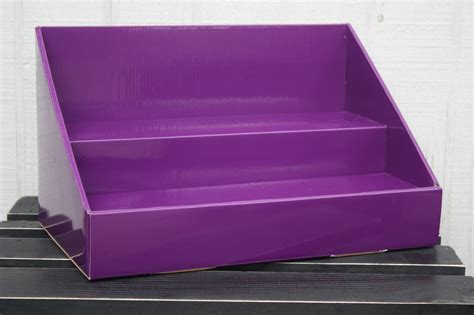Original Stack Display - Solid Purple | Stack displays, Counter display, Fitted table cover