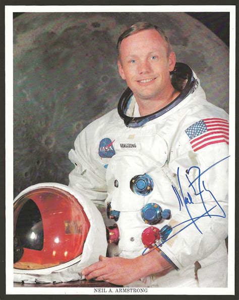 Neil Armstrong Autographed Signed Nasa White Space Suit Photo, Apollo ...