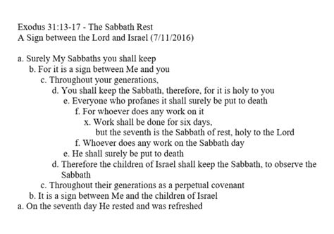 Exodus 31:12-18 (The Law of the Sabbath) | The Superior Word