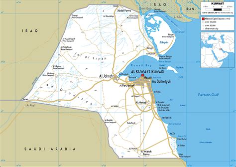 Kuwait Map (Road) - Worldometer