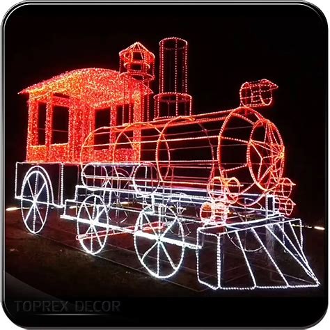 Animated Christmas Train Yard Decoration