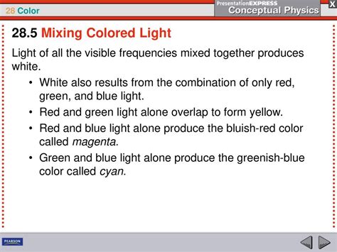 Color is in the eye of the beholder and is provoked by the frequencies of light emitted or ...