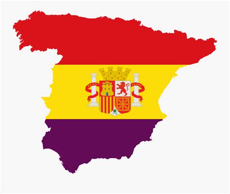 Flag Of Spain Francoist Spain Map, Spanish Png Clipart - Spain Map Transparent , Free ...