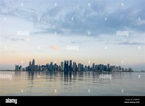 Beautiful doha corniche skyline 10/11/2023 Doha Qatar Stock Photo - Alamy