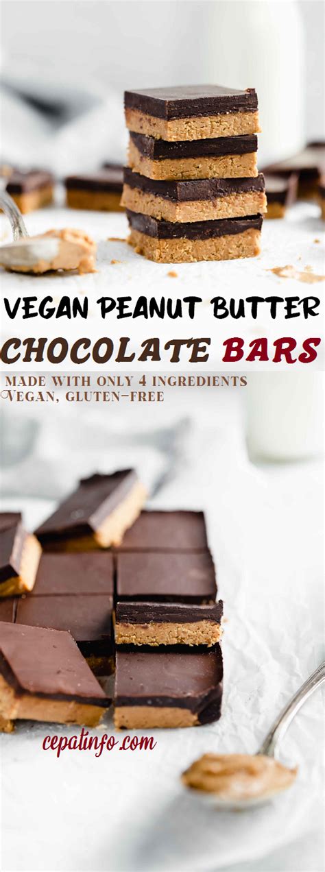 VEGAN PEANUT BUTTER CHOCOLATE BARS - Delish Cooks