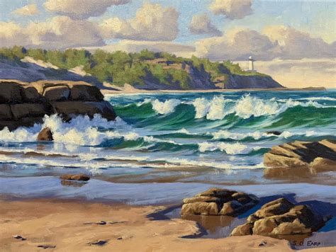 How to Paint a Coastal Scene - Painting Norah Head, Central Coast ...