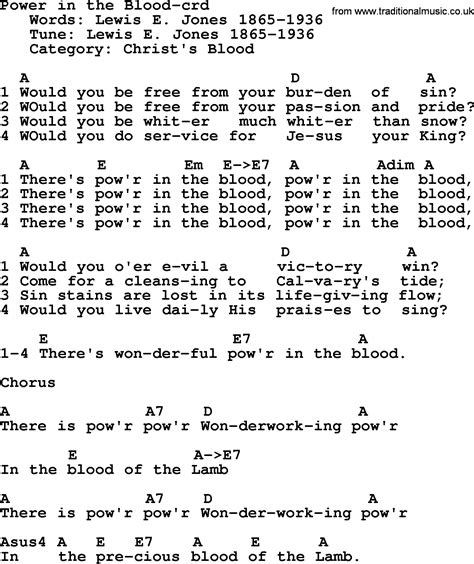 O The Blood Chords - Sheet and Chords Collection